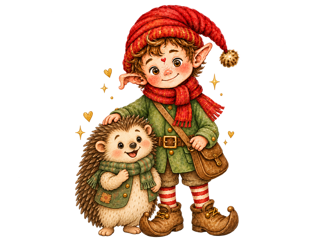 Tugi and Momo in the snowy Whispering Forest