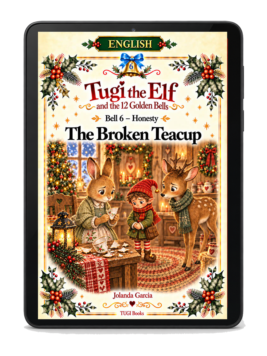 Tugi the Elf Bell 1 - Friendship. The Stranger in teh Snow story on an e-reader